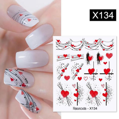 Nail Sticker Flower Water Transfer White Rose Necklace Lace Jewelry Nail Water Decal Black Wraps Tips  Nail Art Accessories Decoration Decal Self-Adhesive 3D Wave Design Decoration for Women Girls Tape Nail Art Stickers Decal Decoration