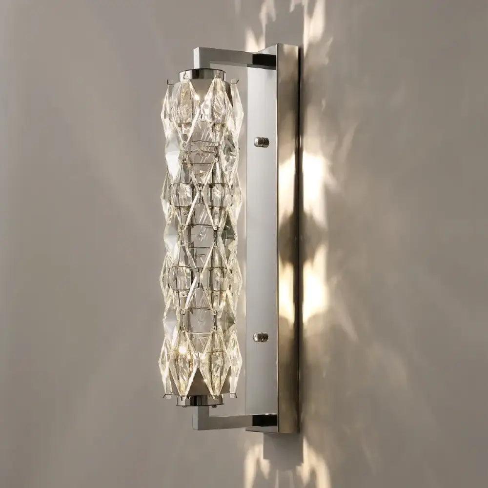 Naomi Crystal Chrome Wall Sconce | Living Room Lighting