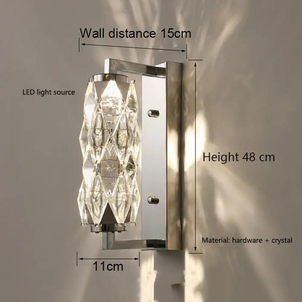 Naomi Crystal Chrome Wall Sconce | Living Room Lighting