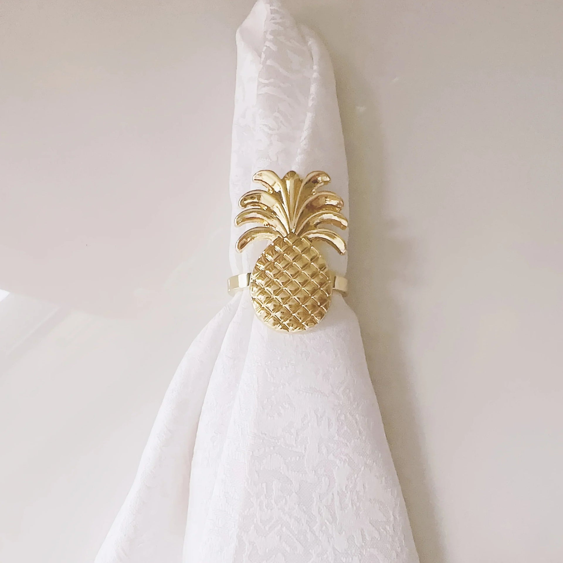 Napkin Rings - Golden Zinc Alloy Pineapple
