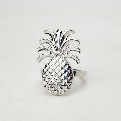 Napkin Rings - Golden Zinc Alloy Pineapple