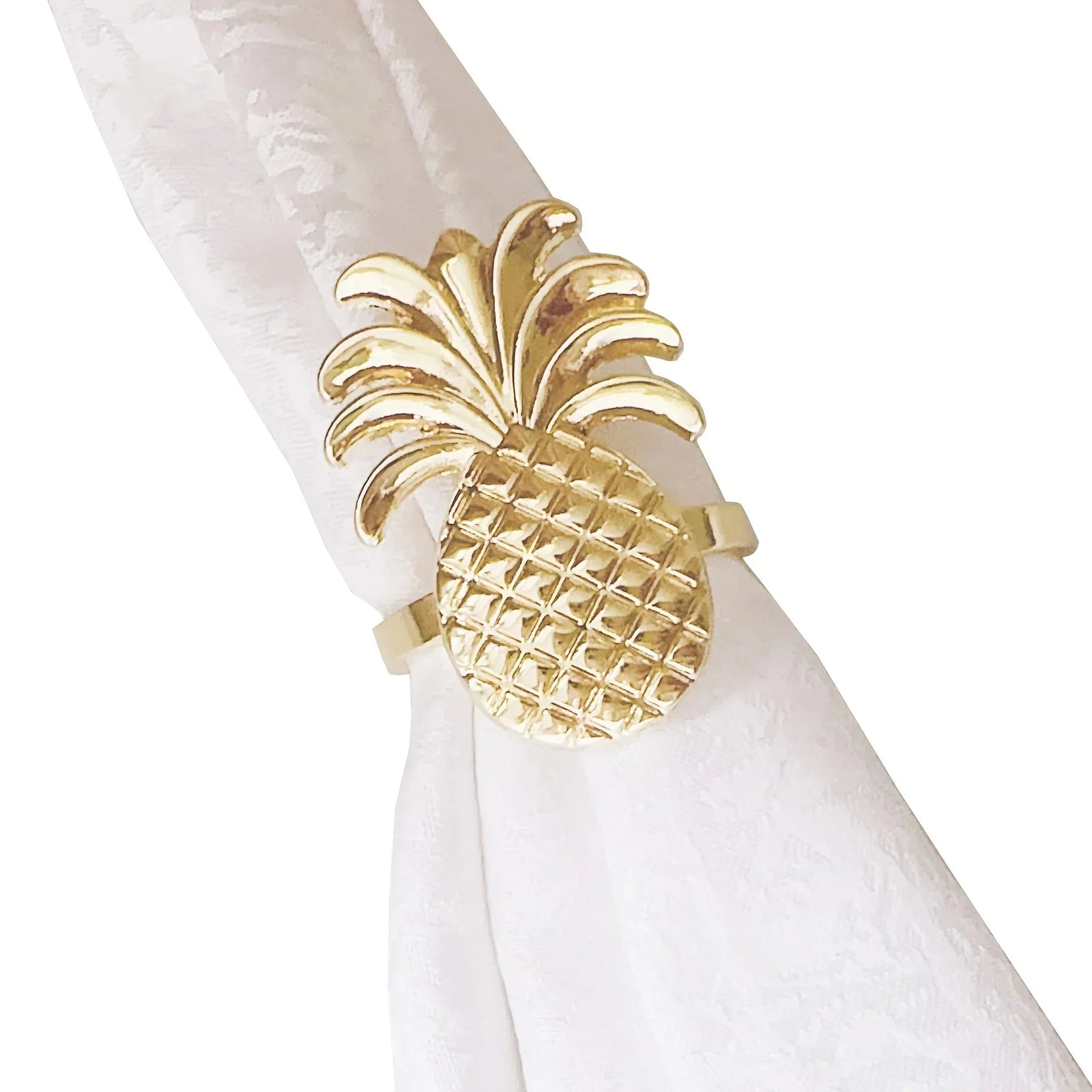 Napkin Rings - Golden Zinc Alloy Pineapple
