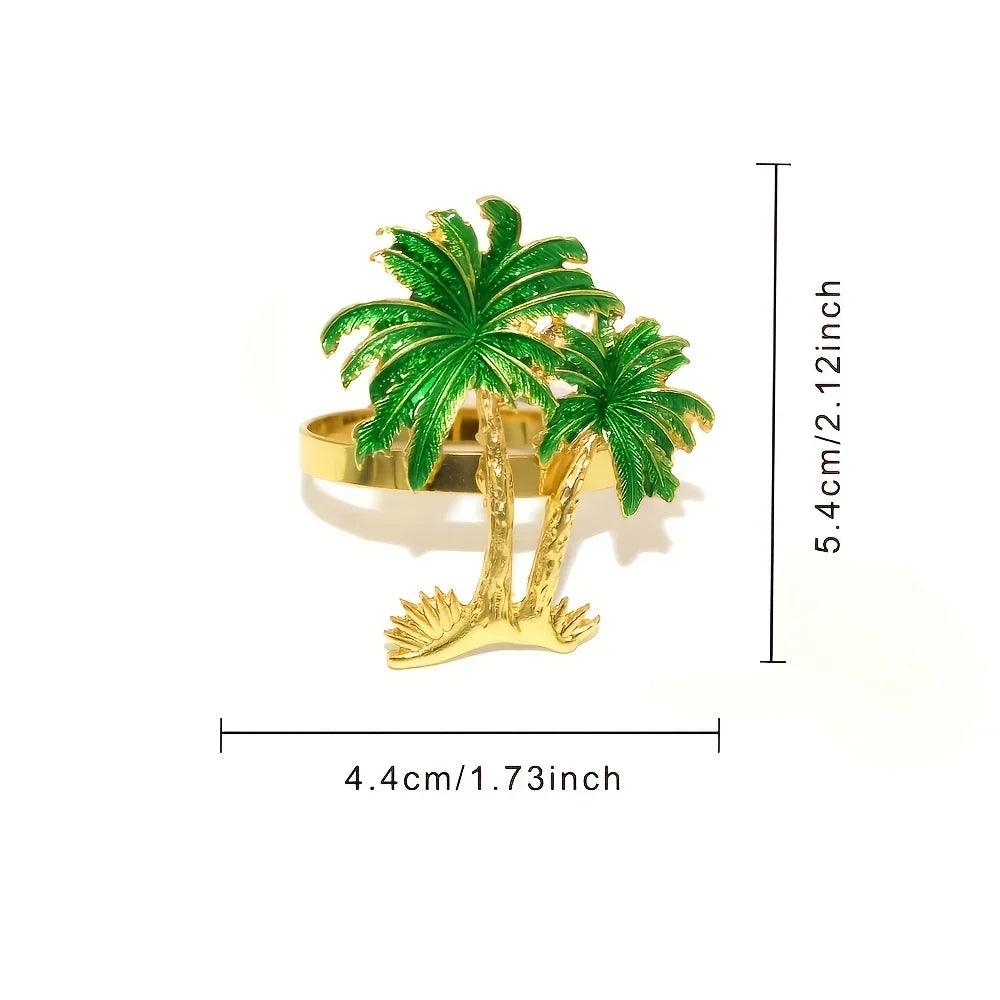 Napkin Rings - Hawaiian Coconut Tree Wooden Set