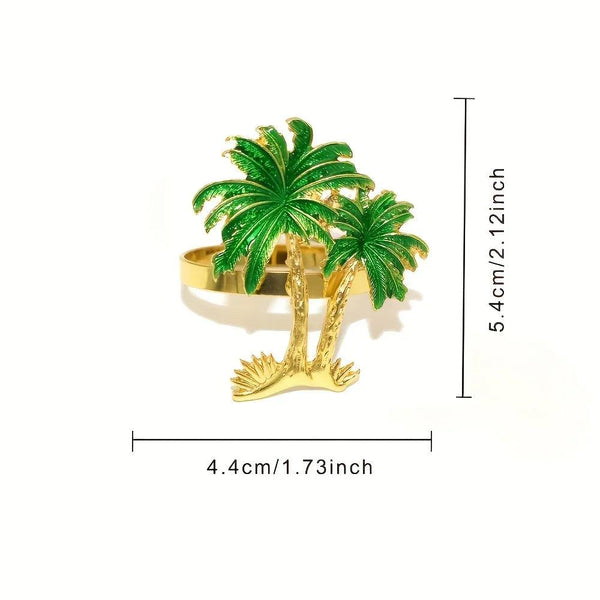 Napkin Rings - Hawaiian Coconut Tree Wooden Set