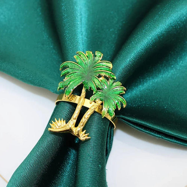 Napkin Rings - Hawaiian Coconut Tree Wooden Set