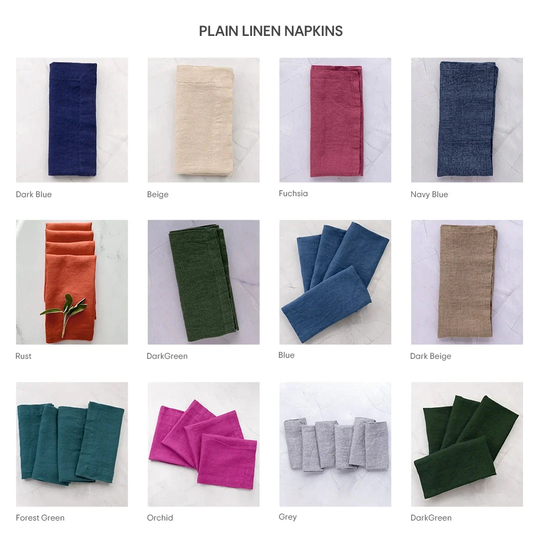 Pink Linen Napkins Set of 4