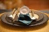 Vibhsa White Sunflower Napkin Rings | Set of 4, Handcrafted Aluminum