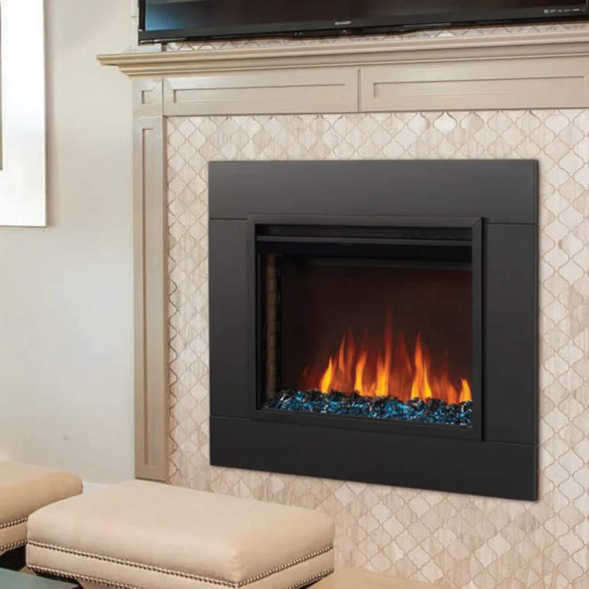Napoleon Cineview Self-Trimming Electric Fireplace Insert, 30