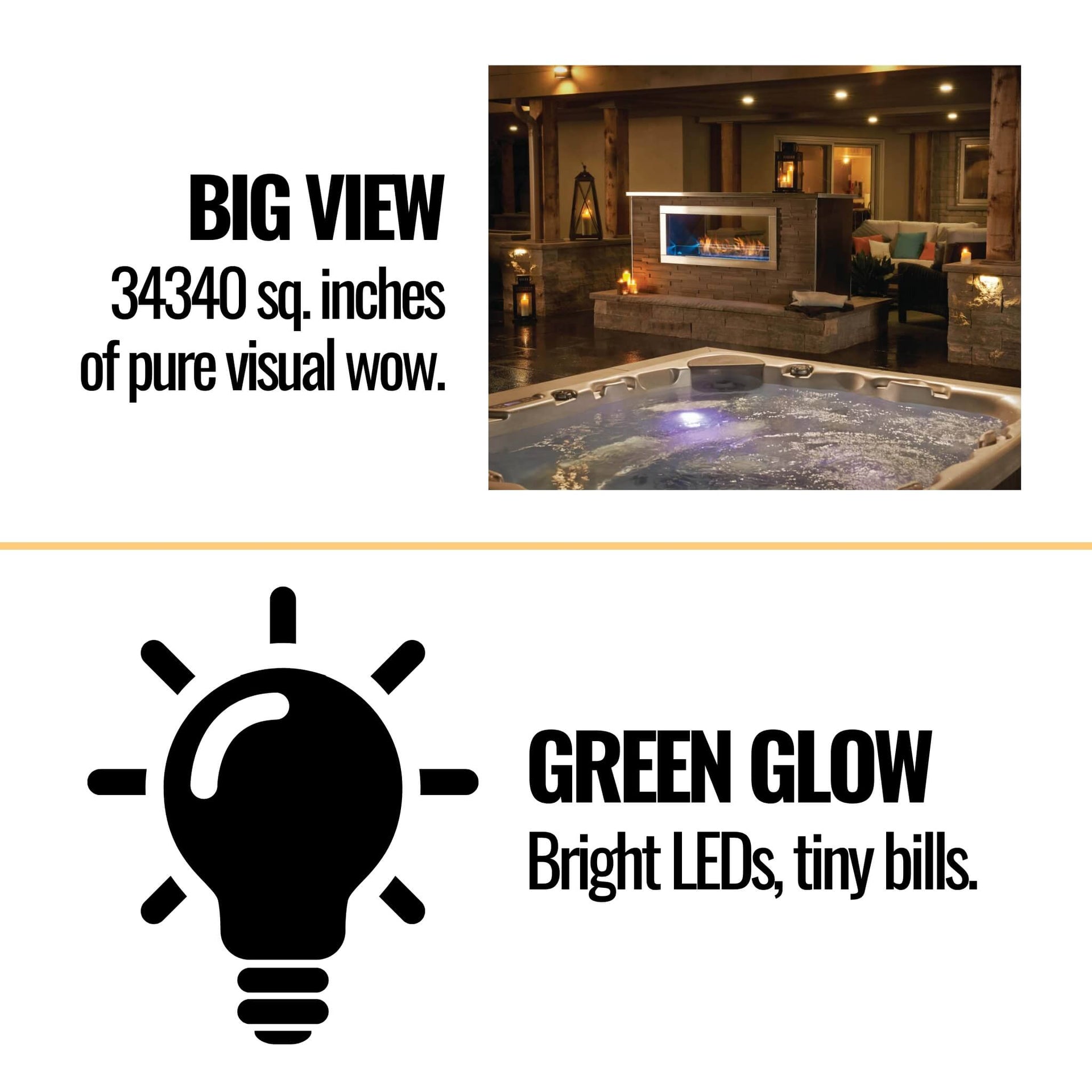 Napoleon Galaxy 48 Outdoor Linear See-Thru Electronic Start Natural Gas Fireplace, 50
