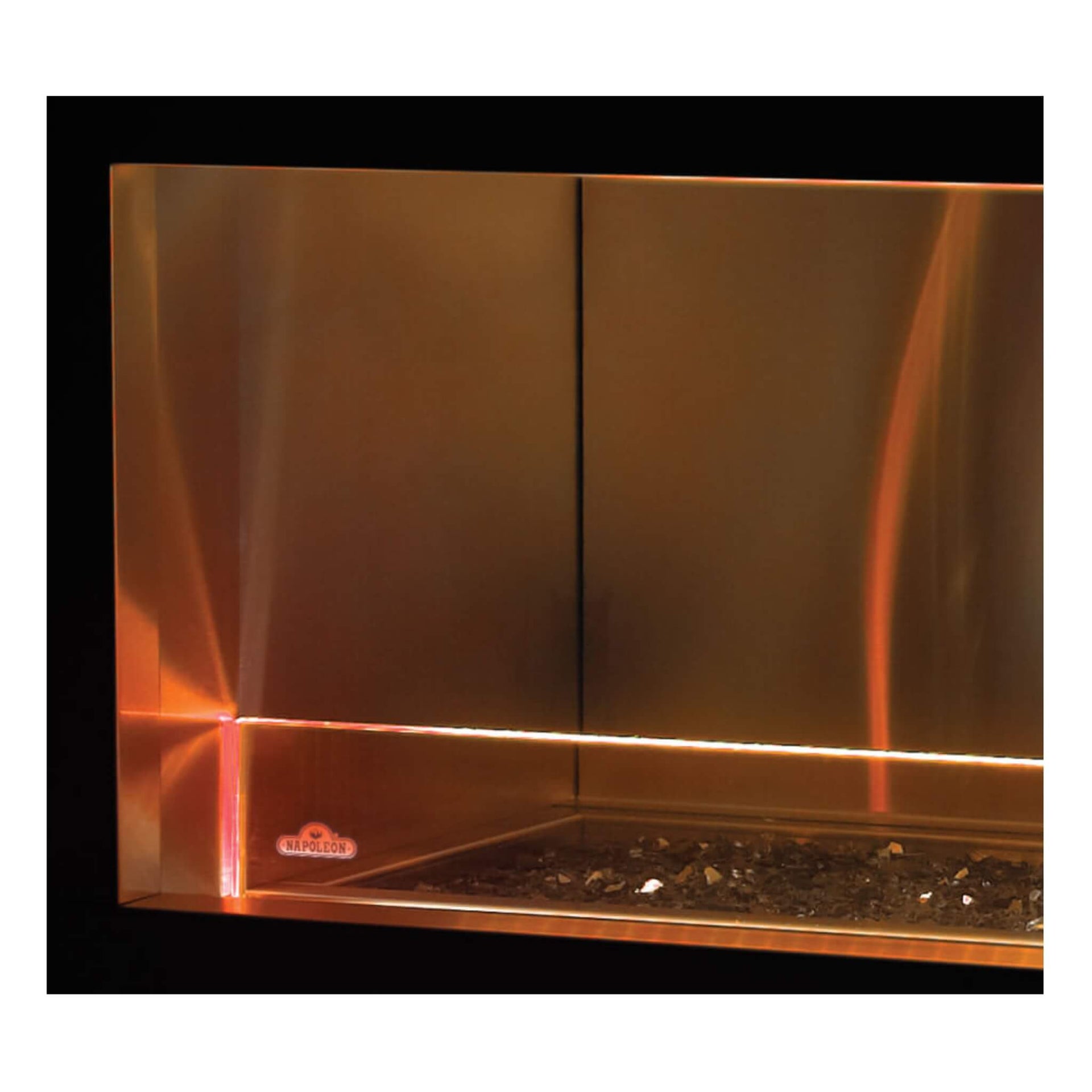 Napoleon Galaxy 48 Outdoor Linear See-Thru Electronic Start Natural Gas Fireplace, 50