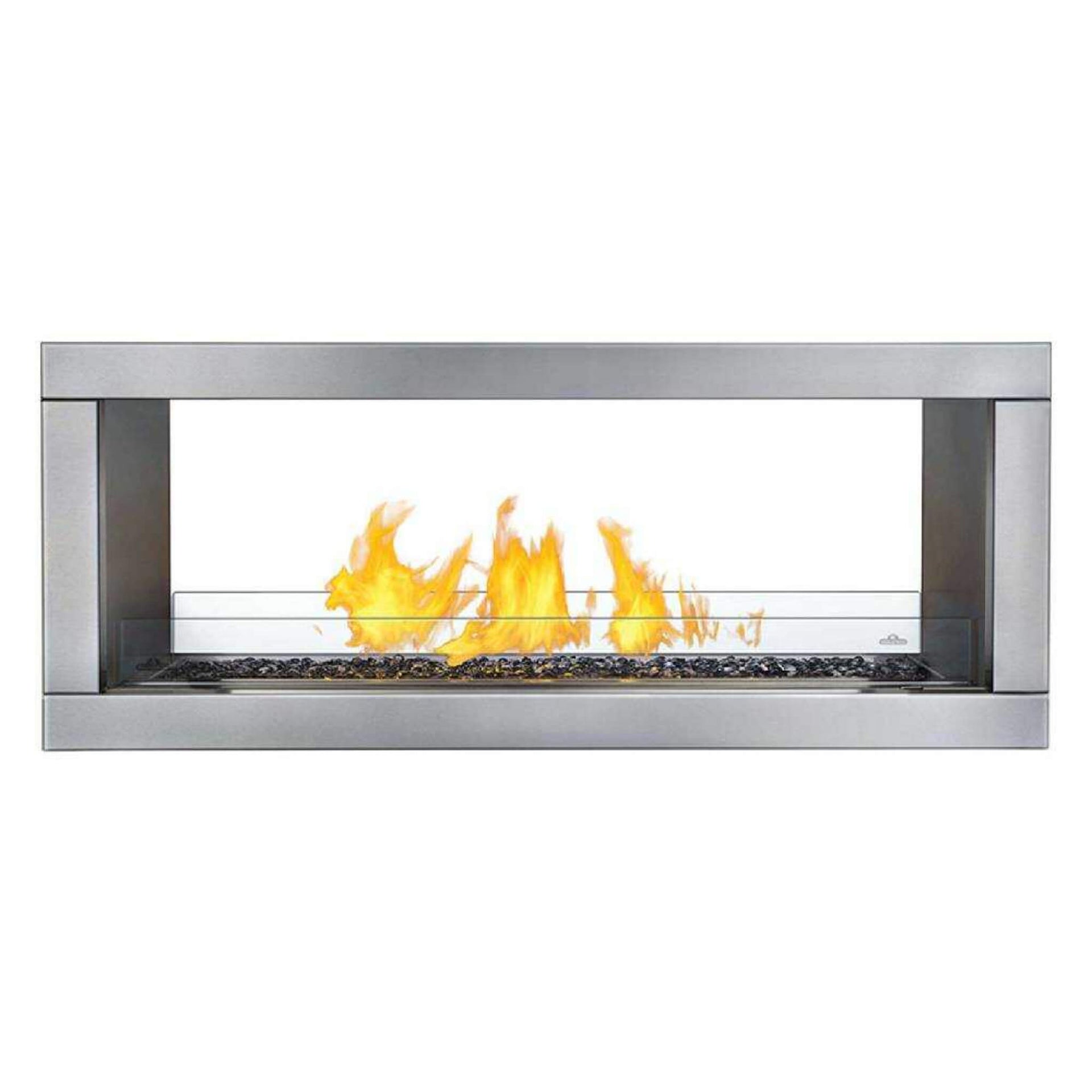 Napoleon Galaxy 48 Outdoor Linear See-Thru Electronic Start Natural Gas Fireplace, 50