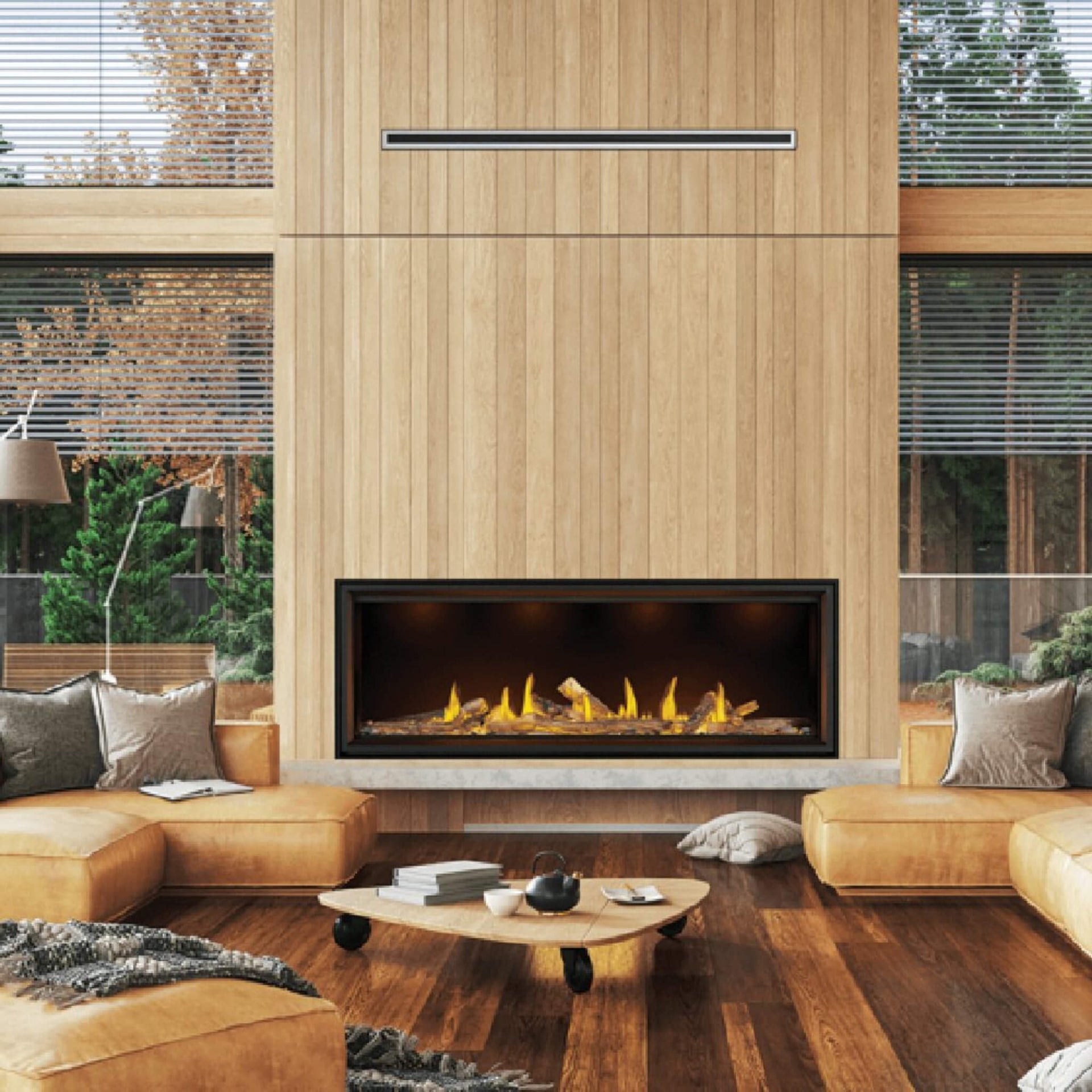Napoleon Tall Linear Vector Direct Vent Natural Gas Fireplace With Remote Control [TLV50/62/74N] (SAK58256)