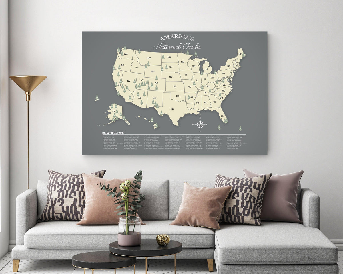US National Parks Map