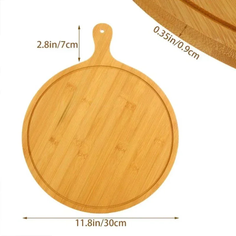 Natural Bamboo Round Pizza Platter