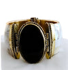 Natural Black Agate Shell Bangles