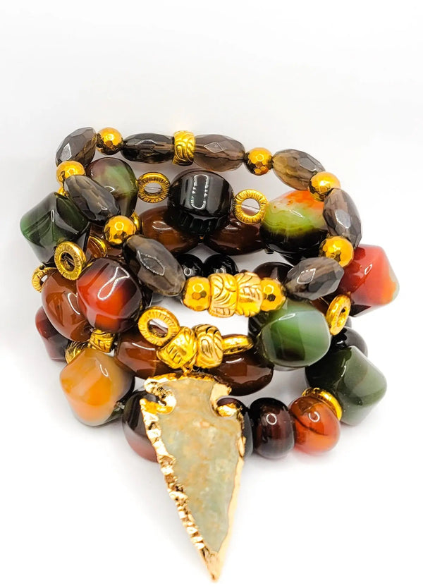 Natural Jasper Bracelet Set