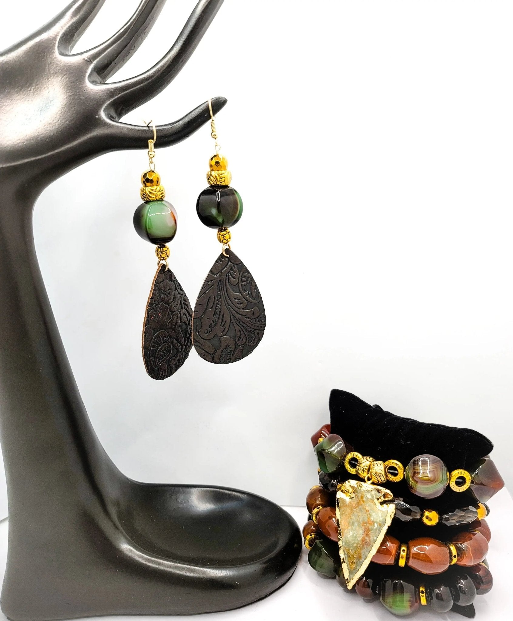 Natural Jasper Bracelet Set