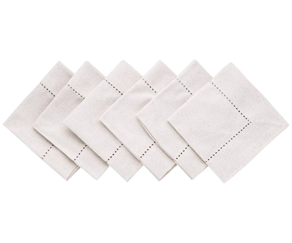Hemstitch Cocktail Napkins - Set of 12