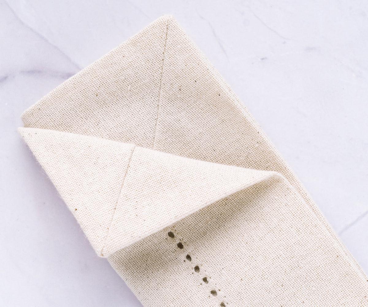 Hemstitch Cocktail Napkins - Set of 12