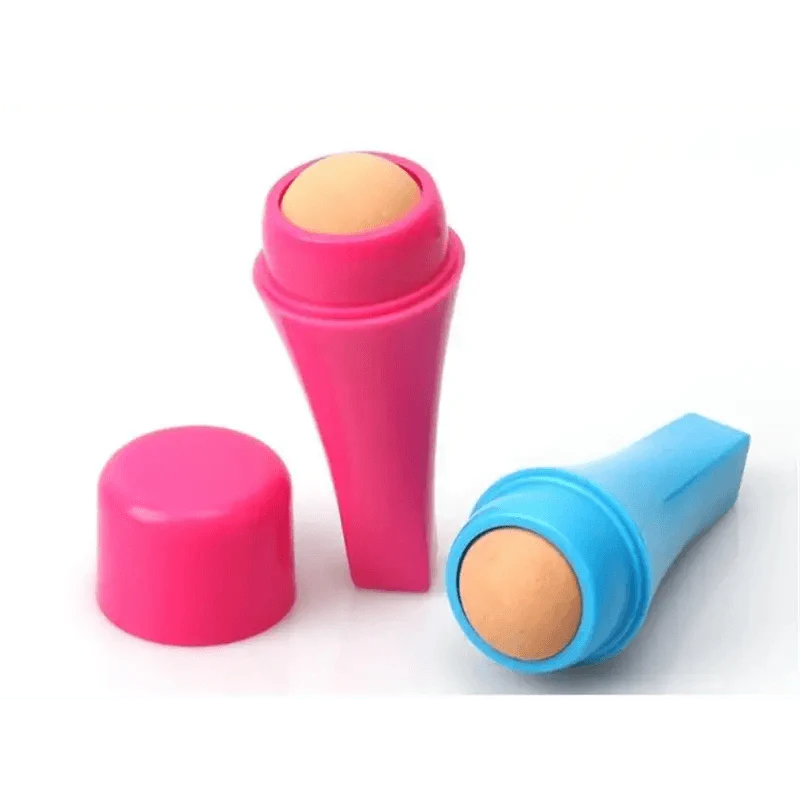 Natural Reusable Oil Resistant Facial Tool Roller Oil Control Rolling Stone Women Makeup Face Skin Care Tool Facial Cleaning Oil Absorption Roller On Ball Suitable for Traveling At Home Or Going Conduct For Facial Massage