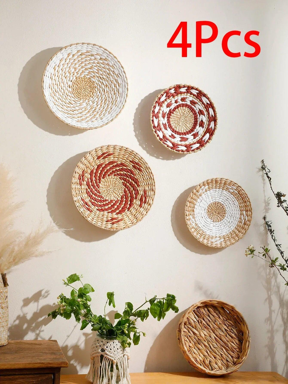 Natural Seagrass Handmade Wall Decor with Organic Texture