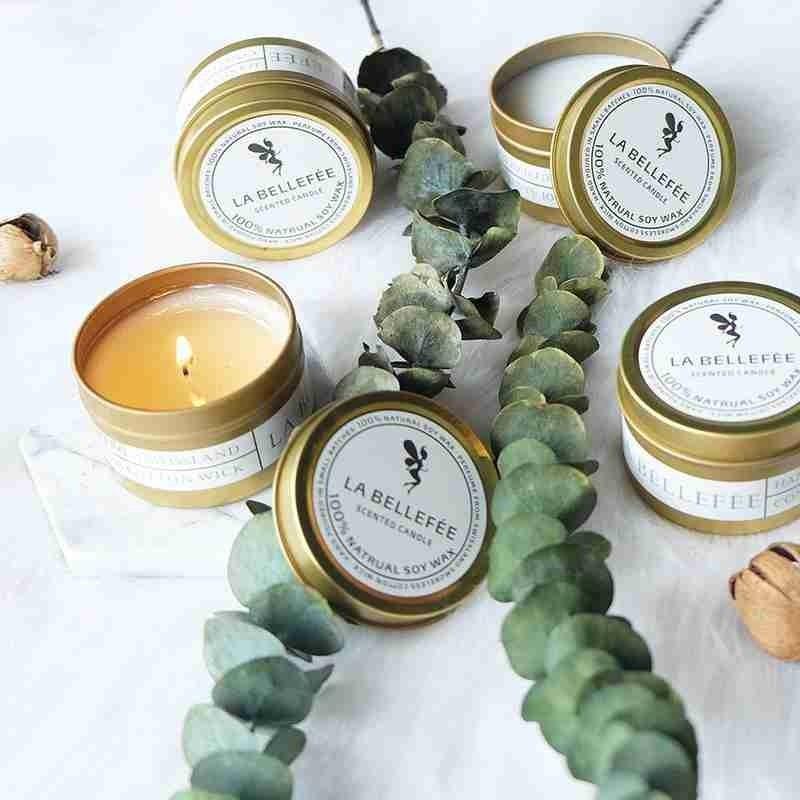 Natural Soy Wax Scented Tin Candle Aromatherapy Candles Scented Candles Gift Set for Women Soy Candle Portable Travel Tin Candles For Stress Relief Wedding Gift Festival Party Home Decoration Scented Soy Candles