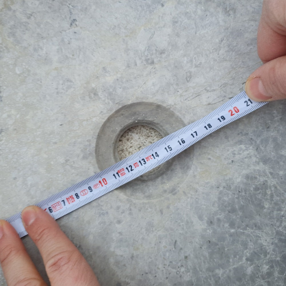 Natural Stone Tundra Grey Marble Round Vessel Sink Polished (D)16.5