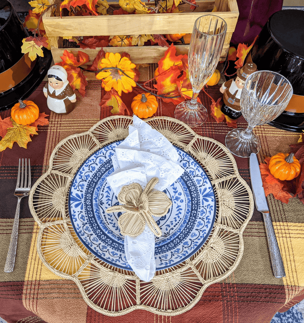 Orchid Handwoven Iraca Napkin Ring