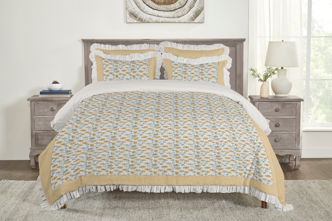 5 Piece Cotton Duvet Cover Set - Queen | Danzin (SW Naturally Refined Collection)