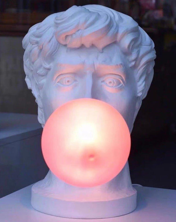 Naughty David Popping Gum Modern Designer Table Lamp - Cute Funny Decorative Bedside Lamp