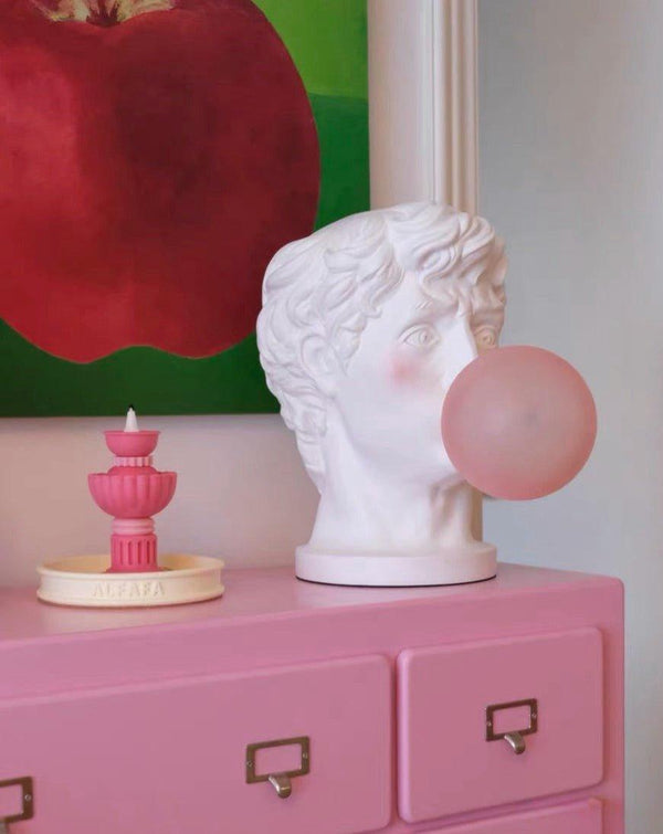 Naughty David Popping Gum Modern Designer Table Lamp - Cute Funny Decorative Bedside Lamp