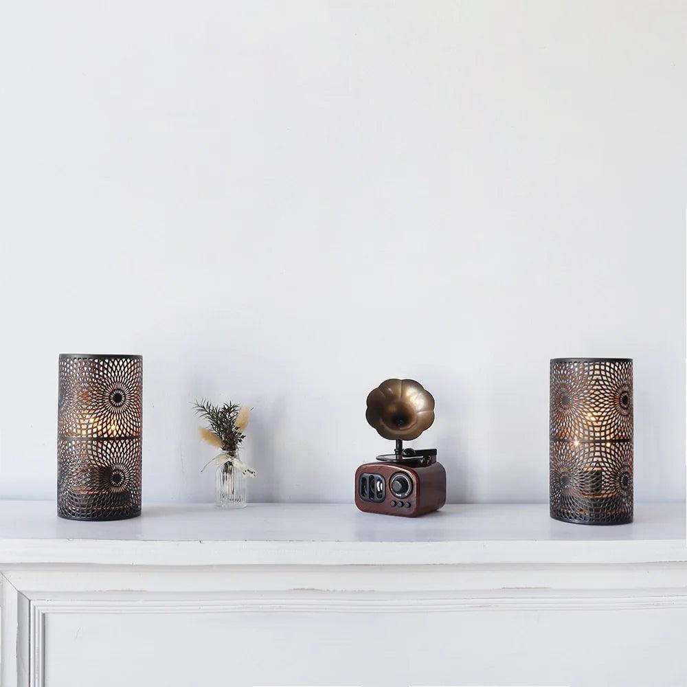 Set of 2 Black Table Metal lamps