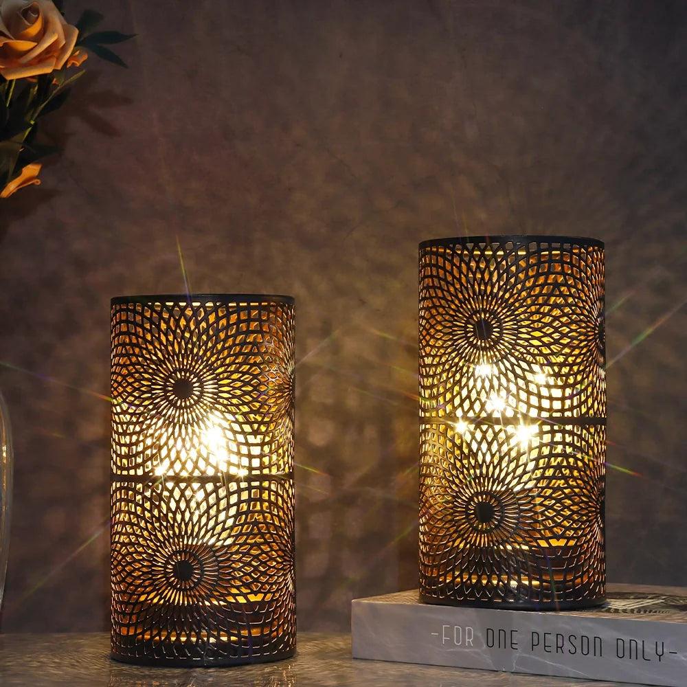 Set of 2 Black Table Metal lamps