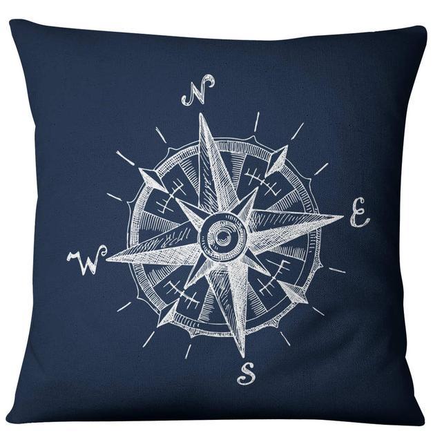 Navigation Navy Blue Nautical Shell Starfish Linen Pillow Cover Blue Anchor Navigation Anchor Sailboat Pillowcase Marine Cushion Cover Sofa Home Decorative Cushion Cover For Home