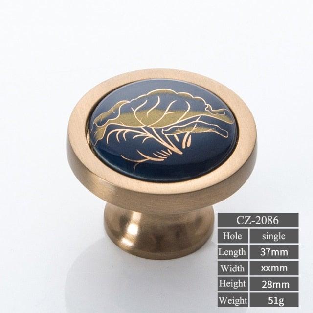 Navy Blue Ceramic Door Handles European Antique Furniture Handles Drawer Pulls Kitchen Cabinet Knobs And Handles Entry Door Handle With Door Lever For Right And Left Sided Doors