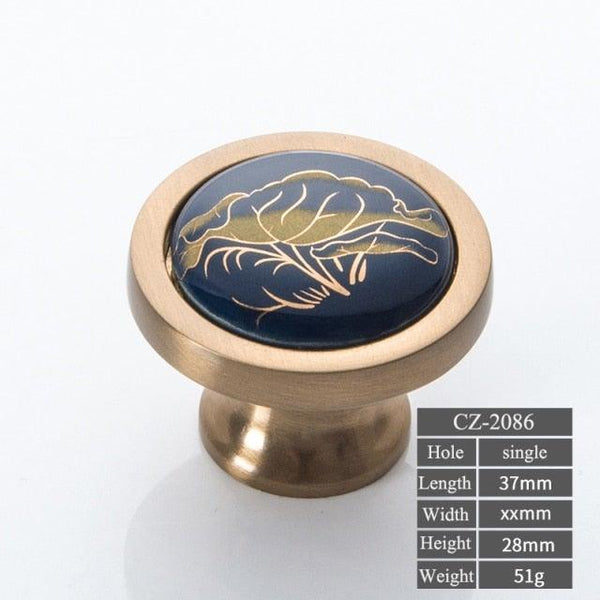 Navy Blue Ceramic Door Handles European Antique Furniture Handles Drawer Pulls Kitchen Cabinet Knobs And Handles Entry Door Handle With Door Lever For Right And Left Sided Doors