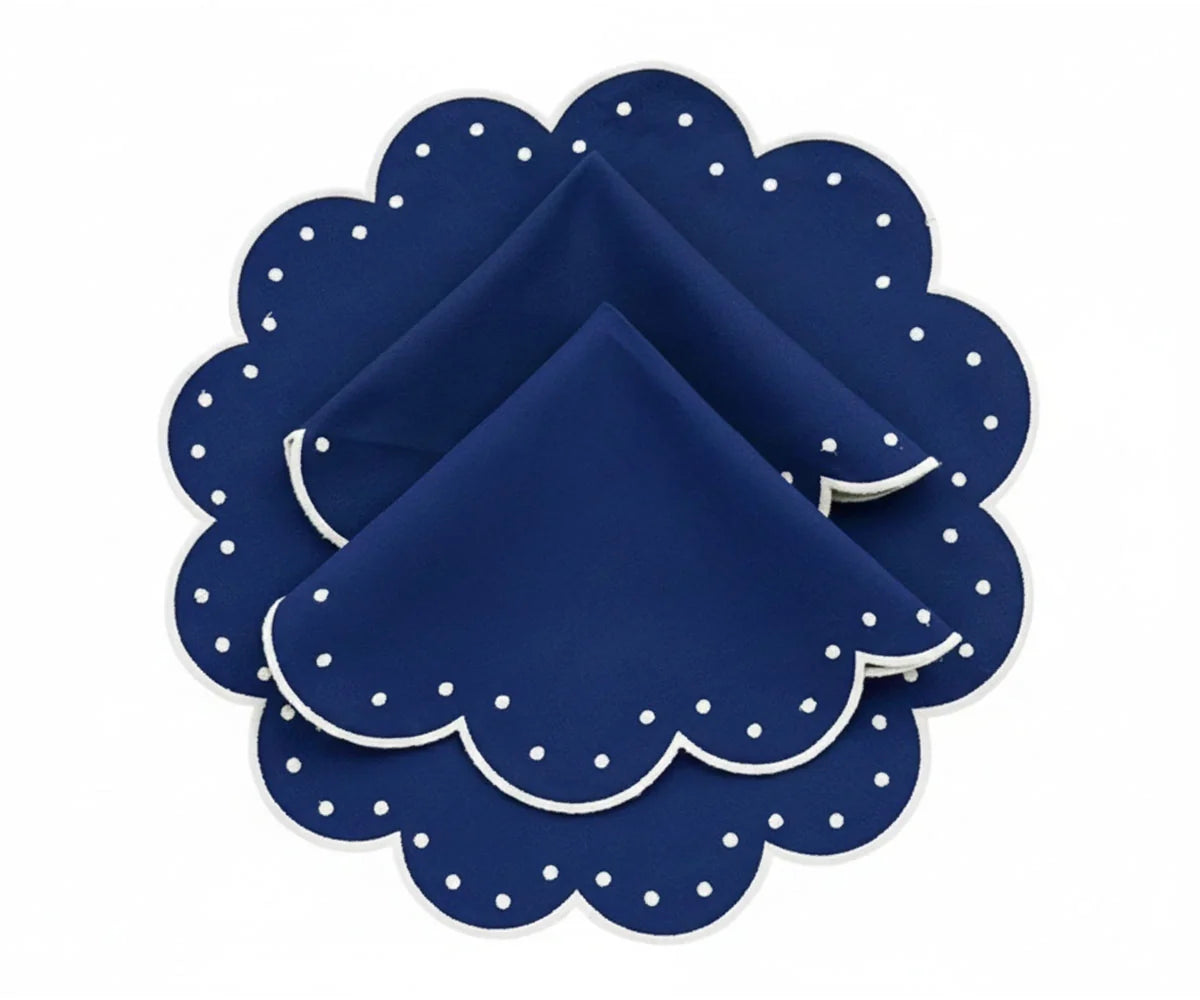 Placemats Round - Scallop Placemat Washable