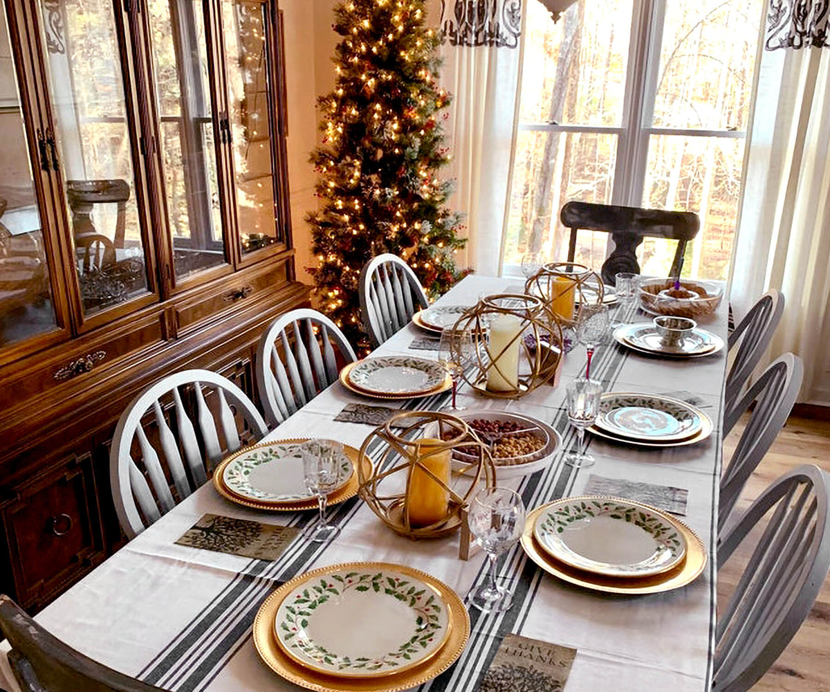 Cotton Striped Tablecloth - Rectangle Tablecloths