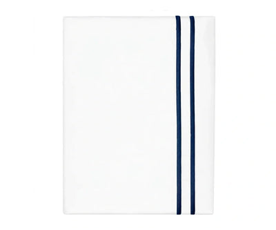 Cotton Flat Sheet - Line Embroidery