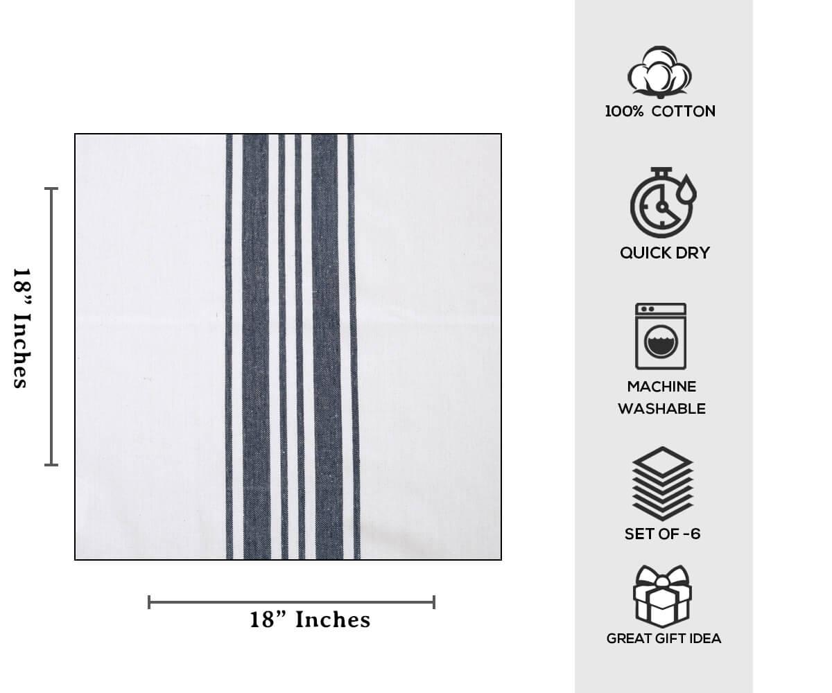 Restaurant Napkins - Set of 6 Bistro Napkins