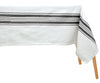 Navy Blue Striped Tablecloth