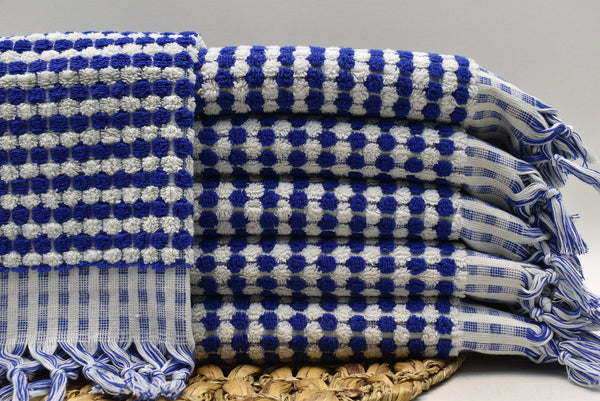 Bubble Navy Terry Hand Towel