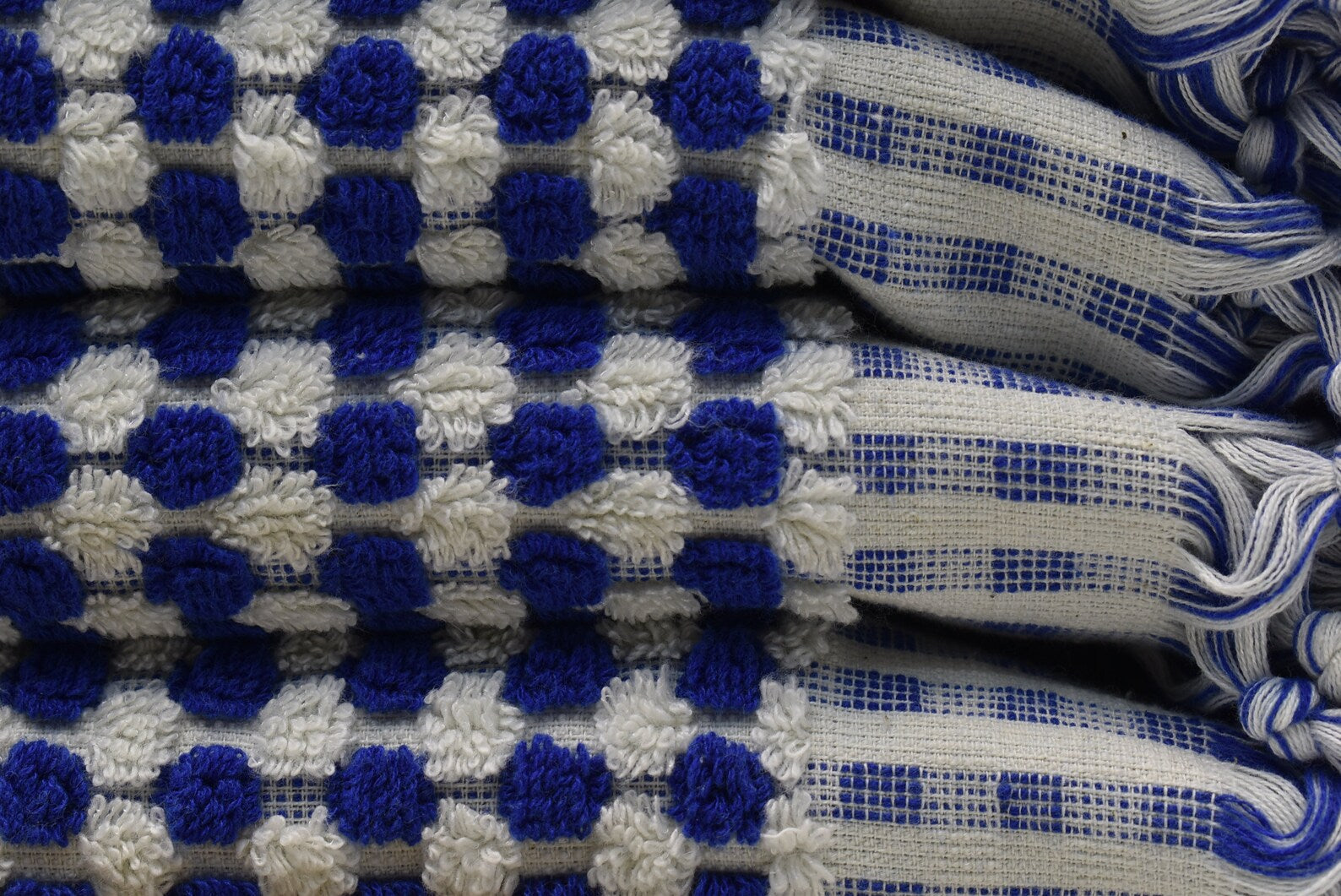 Bubble Navy Terry Hand Towel