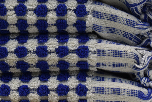Bubble Navy Terry Hand Towel