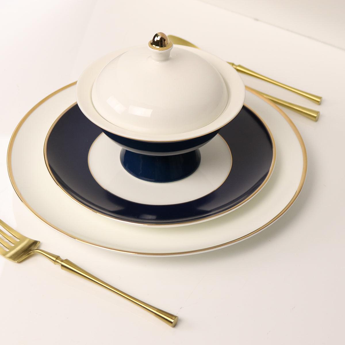 Navy Versaille Soup Bowl-Set of 4