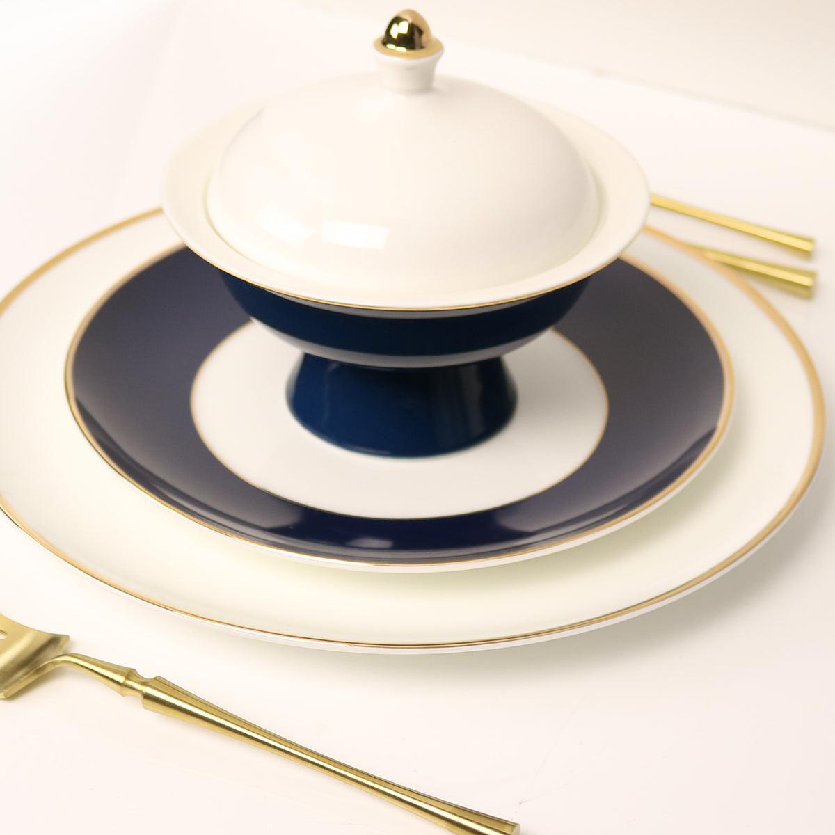 New Sapphire Blue Jewel Salad Plate- Set of 4