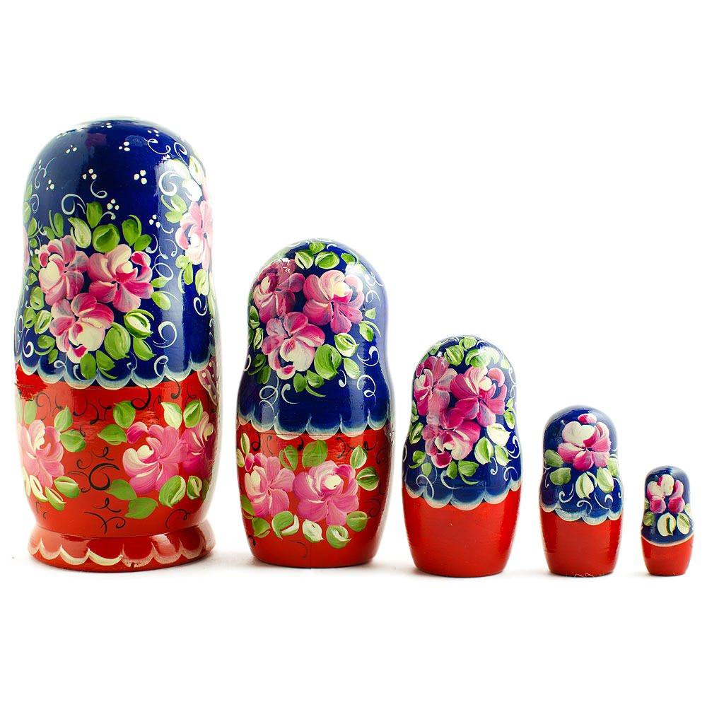 5 pcs Nadezhda Nesting Dolls 7 Inches