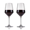 Raye Angled Crystal Bordeaux Glasses Set of 2