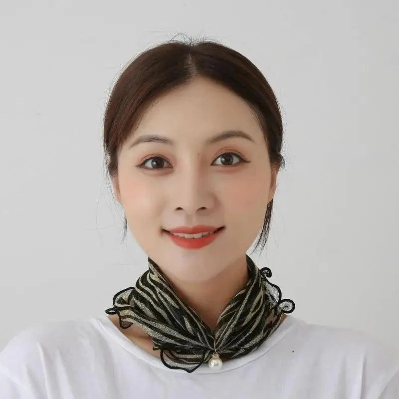 Neck Collars Fashion Scarves for Women And Girls Print Satin Silk Scarf Female Bandana Head Bib Scarfs For Ladies