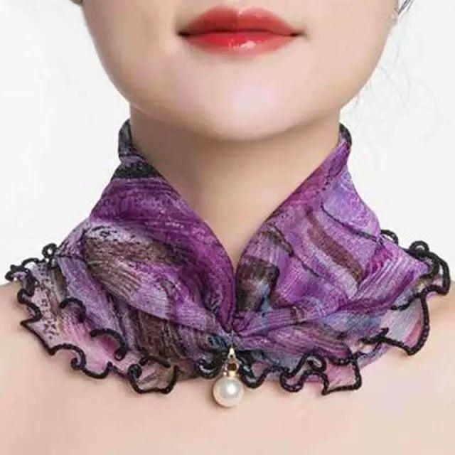 Neck Collars Fashion Scarves for Women And Girls Print Satin Silk Scarf Female Bandana Head Bib Scarfs For Ladies